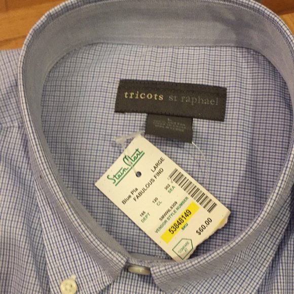 Tricots st Raphael NWT 100%cotton plaidbuttondown - Picture 2 of 7